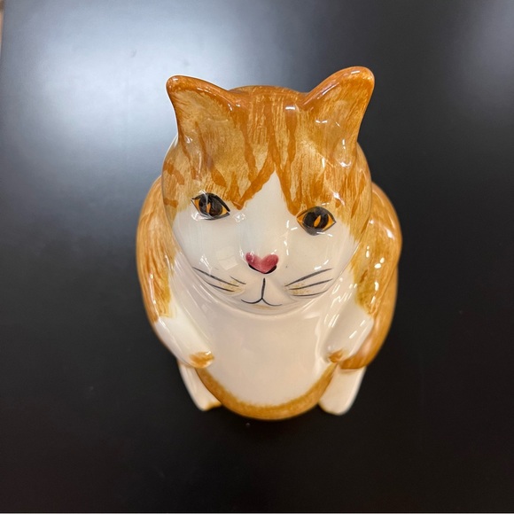 N. S. Gustin Co. Hand Decorated Tabby Cat Cookie Jar Hand Decorated Made U.S.A. - Picture 12 of 12